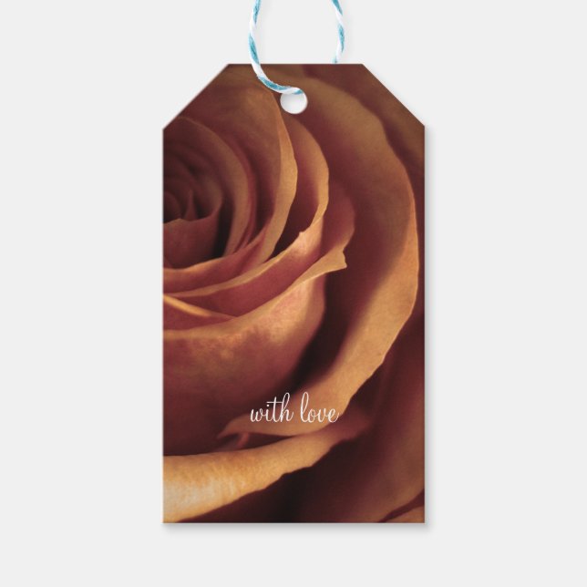 Abstract Rose Macro Gift Tags (Front)