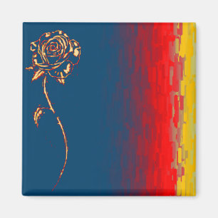 Abstract Rose Magnet