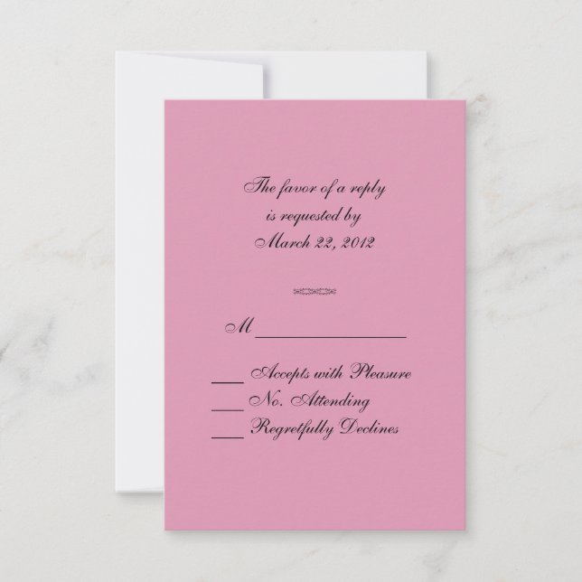 Abstract Rose RSVP Card (Front)
