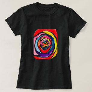 Abstract rose watercolor pop art T-Shirt