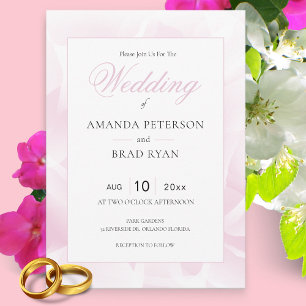 Abstract Rose Wedding Invitation