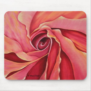 Abstract Rosebud Mouse Pad
