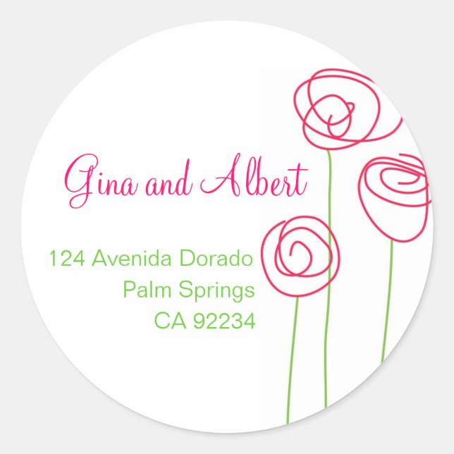 Abstract Roses Address Labels (Front)