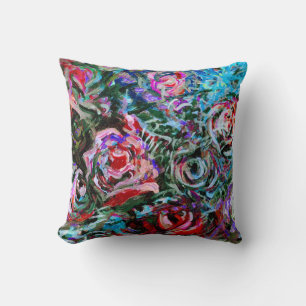 Abstract Roses by Alexandra Cook Throw Pillow