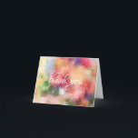 Abstract Roses Flowers Thank You Hand Script Chic Card<br><div class="desc">Abstract Roses Flowers Thank You Hand Script Elegant Thank You Card.</div>