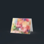 Abstract Roses Flowers Thank You Hand Script Chic Card<br><div class="desc">Abstract Roses Flowers Thank You Hand Script Elegant Thank You Card.</div>