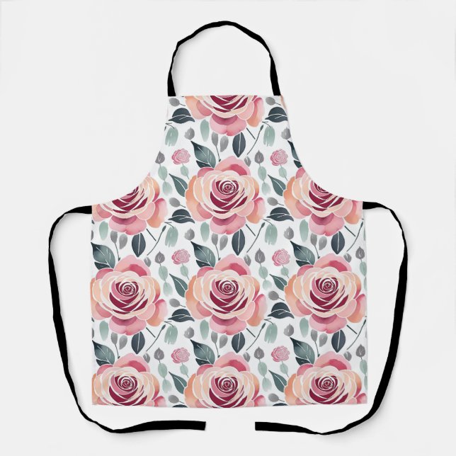 Abstract Roses In Pastel Colors  Apron (Front)