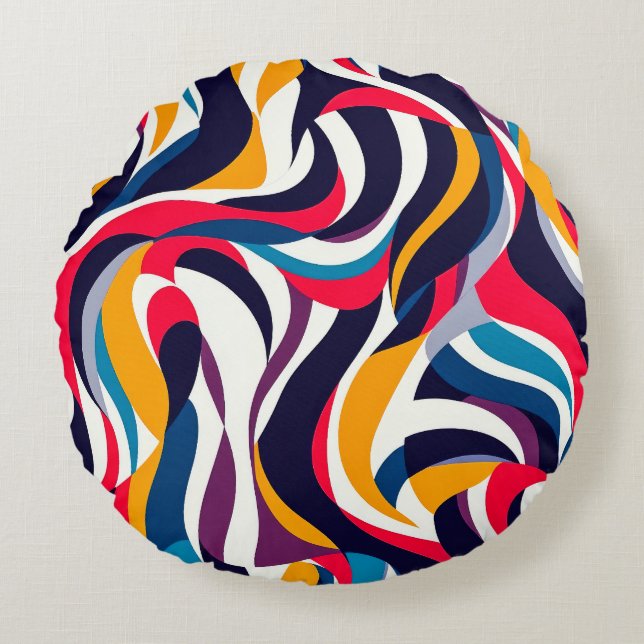 Abstract Round Pillow (Front)