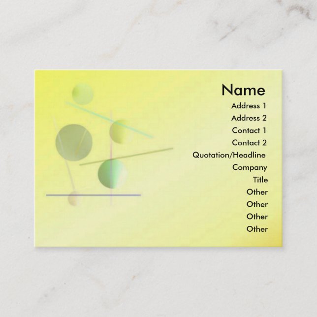 Abstract Round Profile Card (Front)