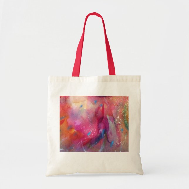 ABSTRACT RUBY TOTE BAG (Front)