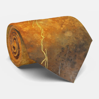 Abstract Rust Orange and Grey Neckties Neck Tie