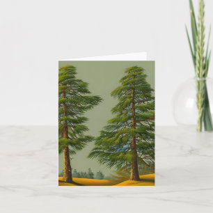 Abstract Rustic Northern Pine Card