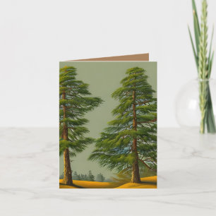 Abstract Rustic Northern Pine Thank You Card
