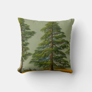 Abstract Rustic Northern Pine Throw Pillow