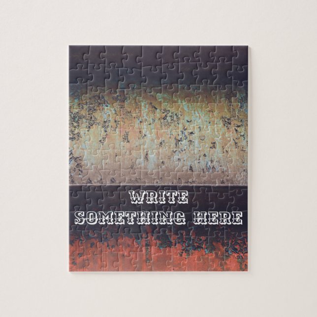 Abstract rusty customizable jigsaw puzzle (Vertical)