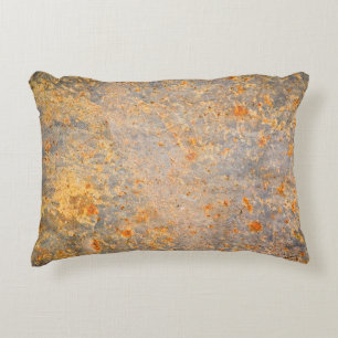 Abstract rusty grunge metal backgroundabstract, ag accent pillow