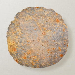Abstract rusty grunge metal backgroundabstract, ag round pillow