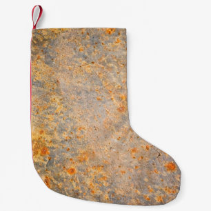 Abstract rusty grunge metal backgroundabstract, ag small christmas stocking