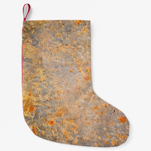 Abstract rusty grunge metal backgroundabstract, ag small christmas stocking (Front)