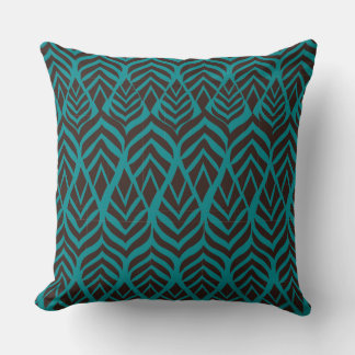 Abstract Safari Wildlife Green Throw Pillow
