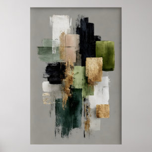 Abstract Sage Green Minimal Print, Printable Art Poster