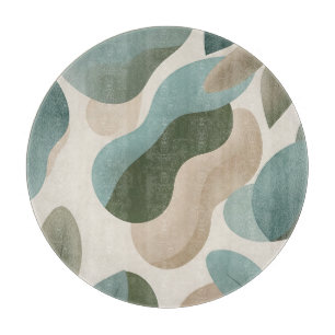 Abstract Sage Green Organic Fluid Shapes Modern  Cutting Board