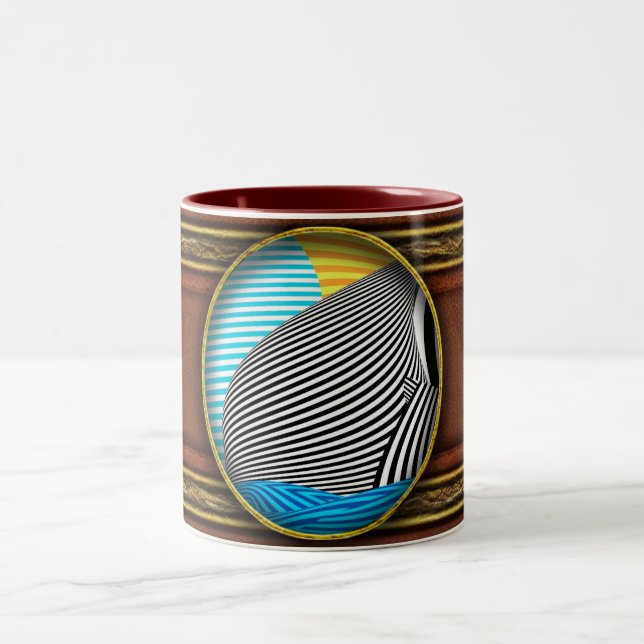 Abstract - Sailing Two-Tone Coffee Mug (Center)