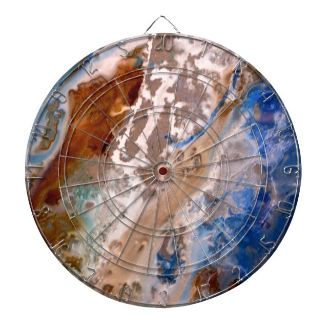 Abstract sandy beach pattern water foam pattern  dartboard (Front)