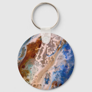 Abstract sandy beach pattern water foam pattern  keychain
