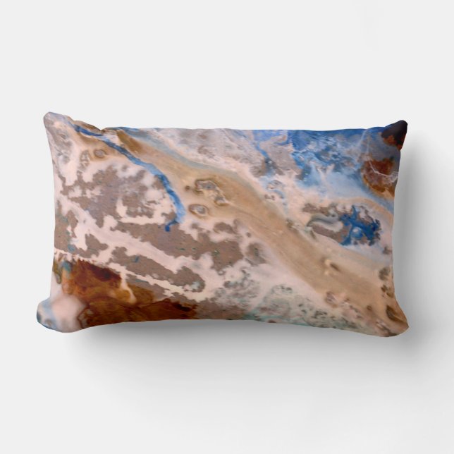 Abstract sandy beach pattern water foam pattern  lumbar pillow (Front)