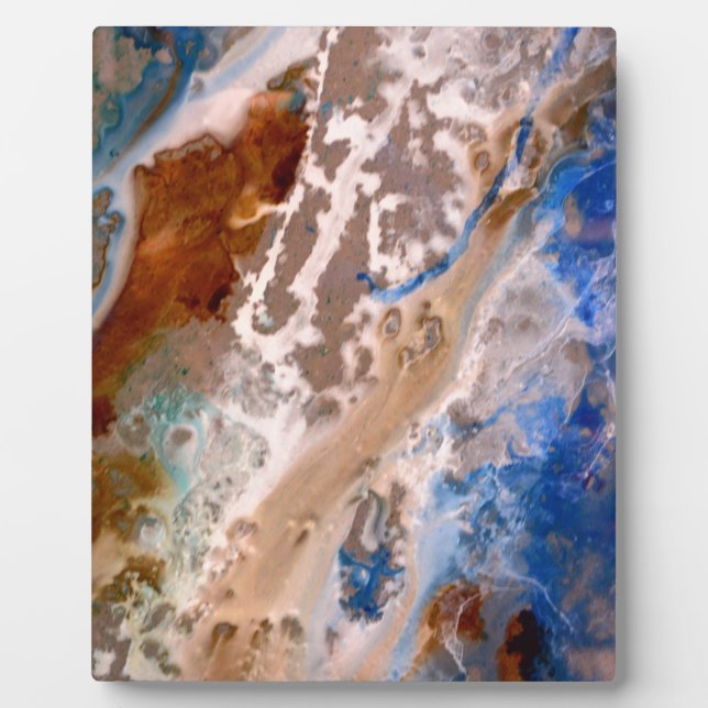 Abstract sandy beach pattern water foam pattern  plaque (Front)