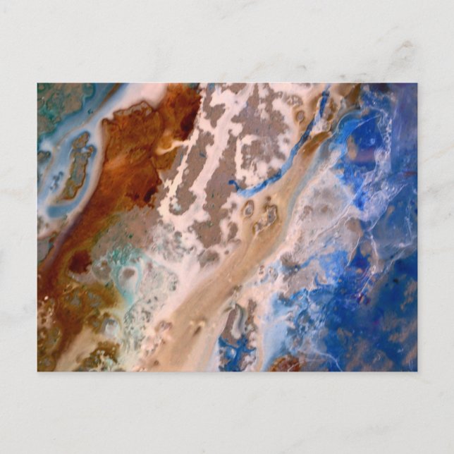 Abstract sandy beach pattern water foam pattern  postcard (Front)