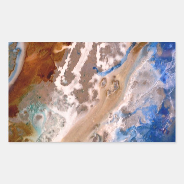 Abstract sandy beach pattern water foam pattern  sticker (Front)