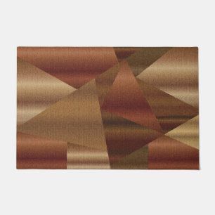 Abstract Sandy Faux Wood Doormat
