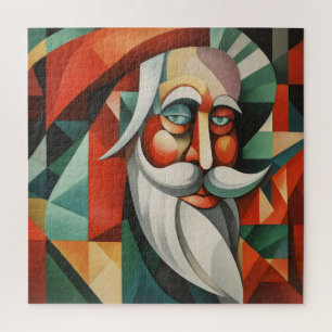 Abstract Santa Claus Jigsaw Puzzle