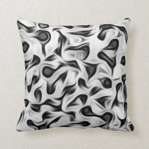 Abstract Satin Throw Pillow