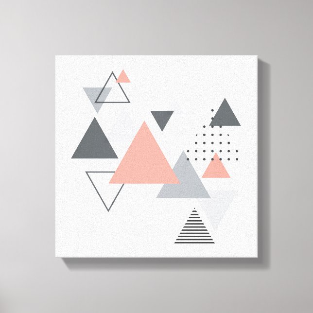Abstract Scandinavian Geometric Design Canvas Print (Front)