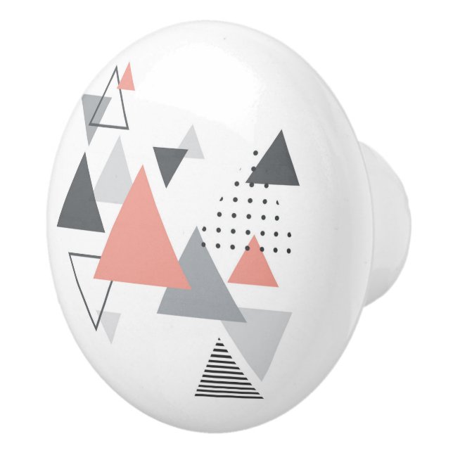 Abstract Scandinavian Geometric Design Ceramic Knob (Right)