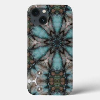 Abstract Sci-fi Turquoise Star Windmill iPhone 13 Case