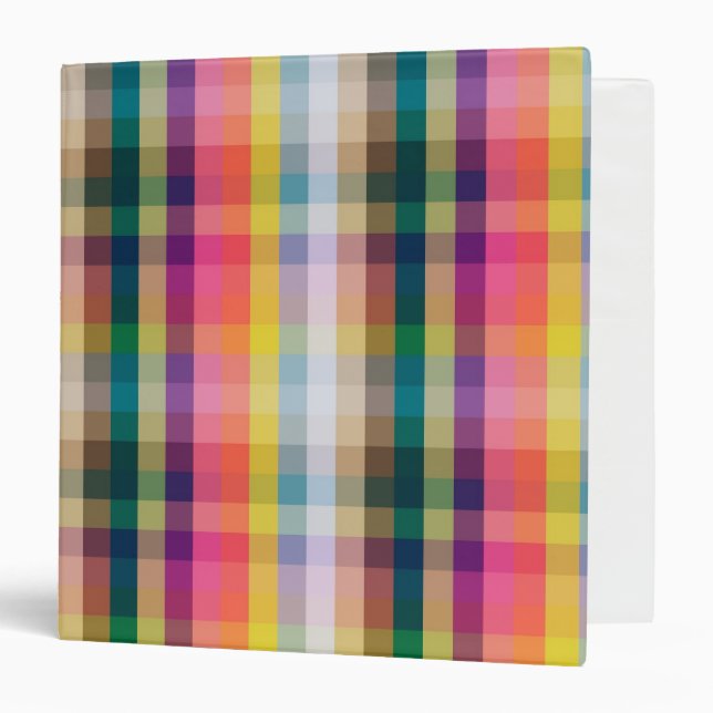 Abstract Scottish Plaid Binder (Front/Inside)
