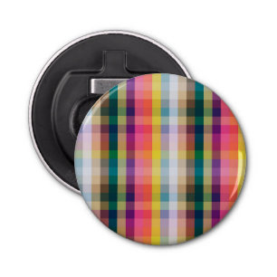 Abstract Scottish Plaid Bottle Opener