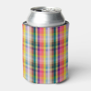 Abstract Scottish Plaid Can Cooler