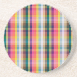 Abstract Scottish Plaid Coaster