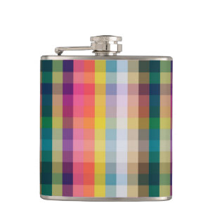 Abstract Scottish Plaid Hip Flask