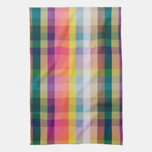 Abstract Scottish Plaid Kitchen Towel