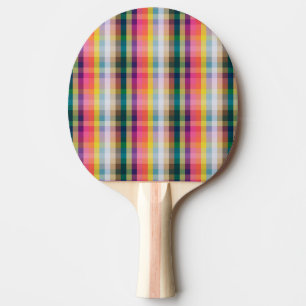 Abstract Scottish Plaid Ping Pong Paddle