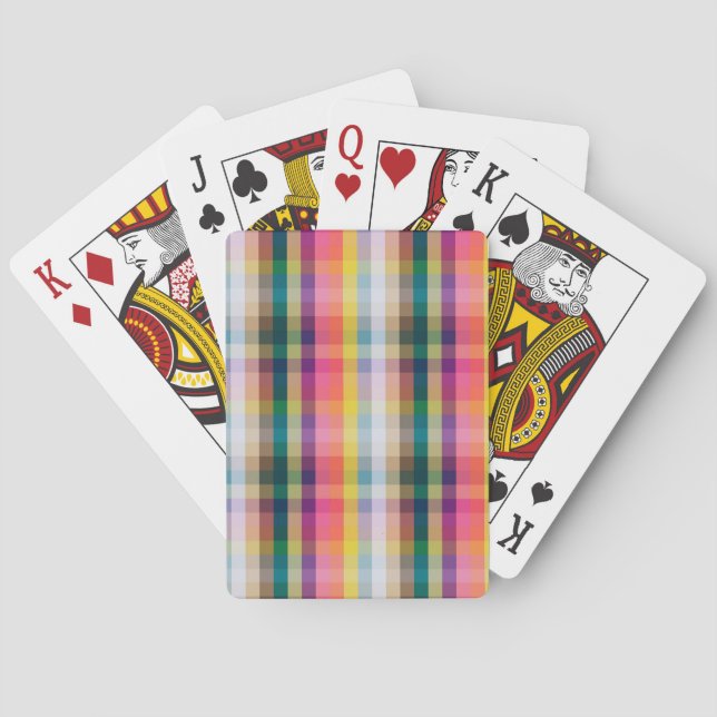 Abstract Scottish Plaid Playing Cards (Back)