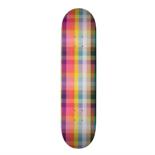 Abstract Scottish Plaid Skateboard