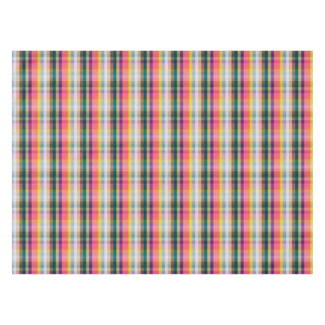 Abstract Scottish Plaid Tablecloth (Front (Horizontal))