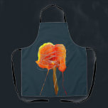 Abstract scribble floral flower modern art apron<br><div class="desc">Abstract art design with a scribble art floral design flower. Simple and modern. Colourful unique art modern style red and navy blue theme.</div>